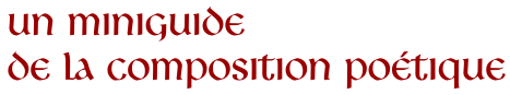 un miniguide de la composition poétique